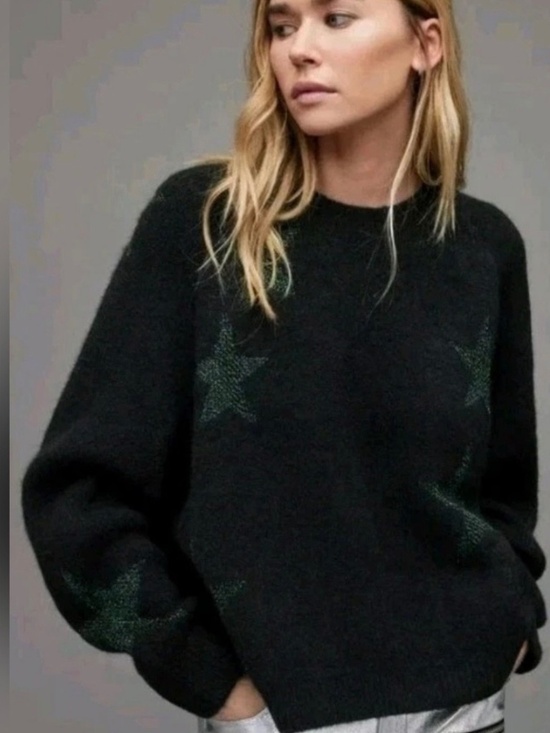 All Saints Sweaters - AllSaints Star Intarsia Crew Neck Sweater